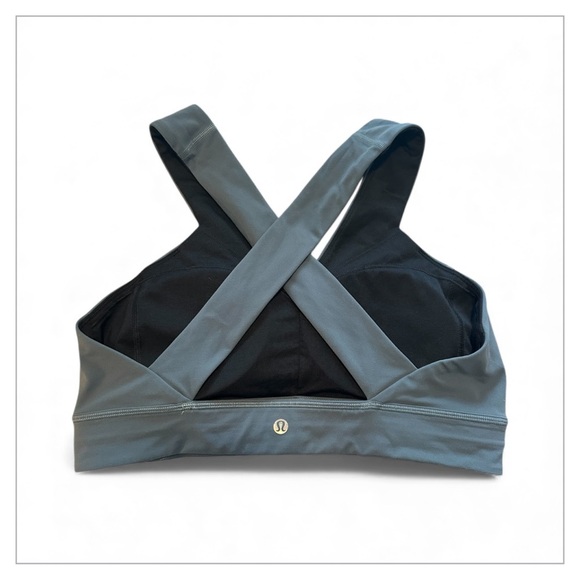 lululemon🍋Lab Nulu Cross-Back Yoga Bra in Sea Steel Size 12 (w/pads) - Picture 7 of 8